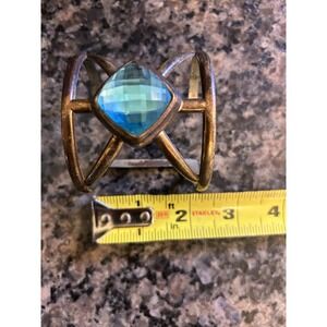 Large Cuff Bracelet With Stone Center Piece